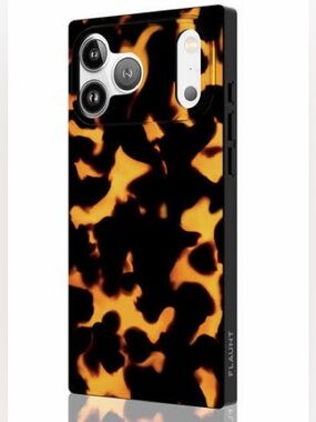 FLAUNT Square Tortoiseshell Pattern Phone Case with MagSafe for iPhone 17 Pro